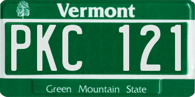 VT license plate PKC121