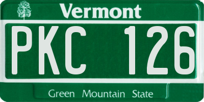 VT license plate PKC126