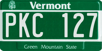 VT license plate PKC127