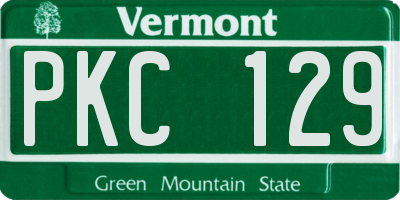 VT license plate PKC129