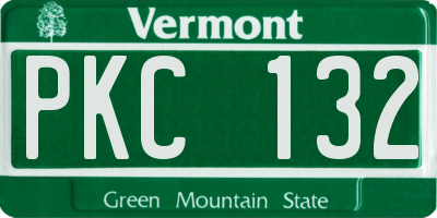 VT license plate PKC132