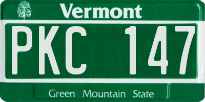 VT license plate PKC147