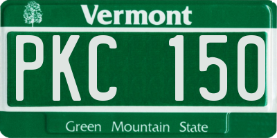 VT license plate PKC150