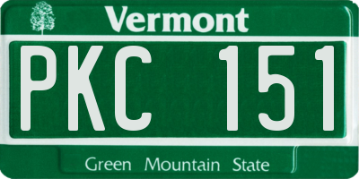 VT license plate PKC151