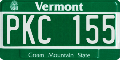 VT license plate PKC155