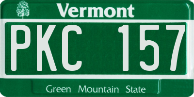 VT license plate PKC157