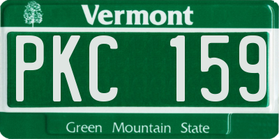 VT license plate PKC159