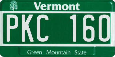 VT license plate PKC160