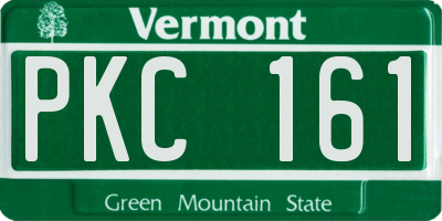 VT license plate PKC161
