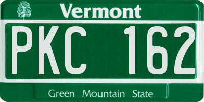 VT license plate PKC162