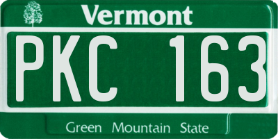 VT license plate PKC163