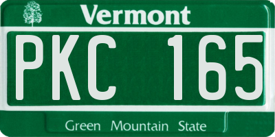 VT license plate PKC165