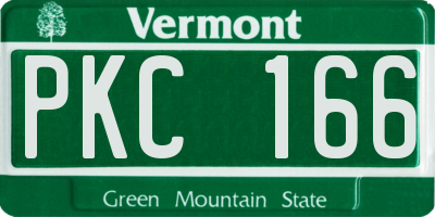 VT license plate PKC166