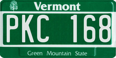 VT license plate PKC168