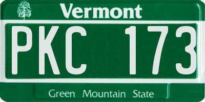 VT license plate PKC173