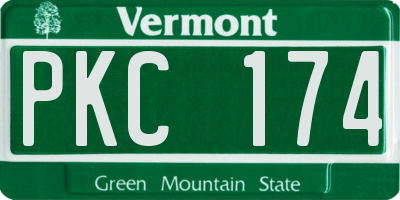 VT license plate PKC174