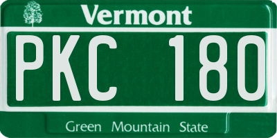 VT license plate PKC180