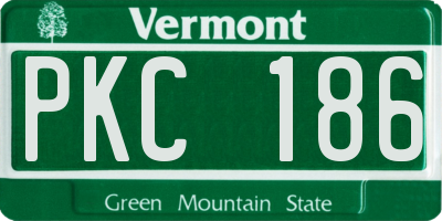VT license plate PKC186