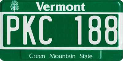 VT license plate PKC188