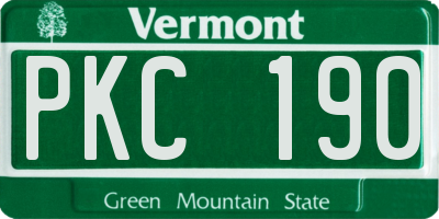 VT license plate PKC190