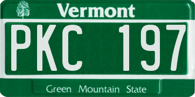 VT license plate PKC197