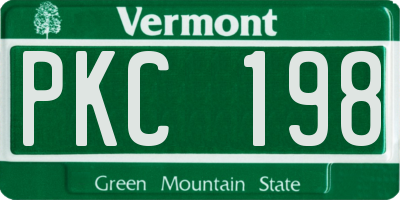 VT license plate PKC198