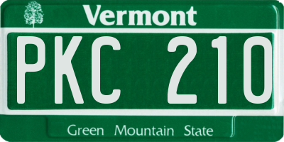 VT license plate PKC210