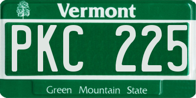 VT license plate PKC225