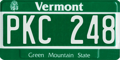 VT license plate PKC248