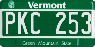 VT license plate PKC253