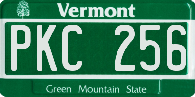 VT license plate PKC256