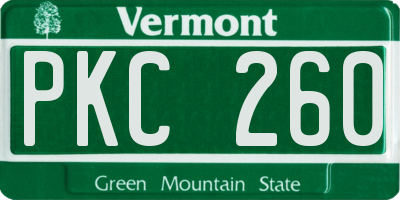 VT license plate PKC260