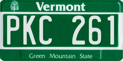 VT license plate PKC261