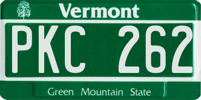 VT license plate PKC262