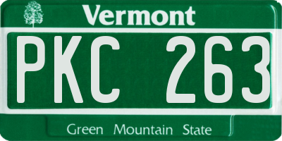 VT license plate PKC263