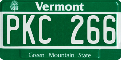 VT license plate PKC266