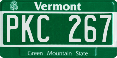 VT license plate PKC267