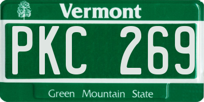 VT license plate PKC269