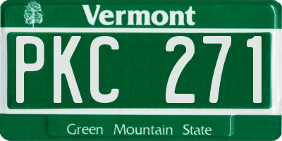VT license plate PKC271