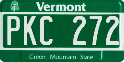 VT license plate PKC272