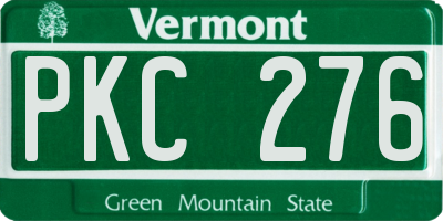 VT license plate PKC276