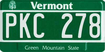VT license plate PKC278