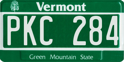 VT license plate PKC284