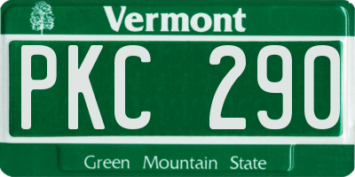 VT license plate PKC290
