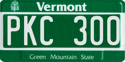 VT license plate PKC300