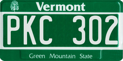 VT license plate PKC302