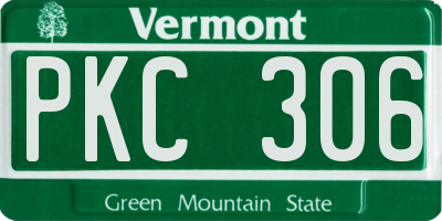 VT license plate PKC306