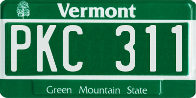VT license plate PKC311