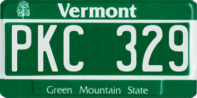 VT license plate PKC329