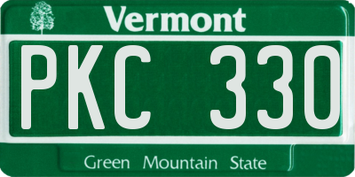 VT license plate PKC330